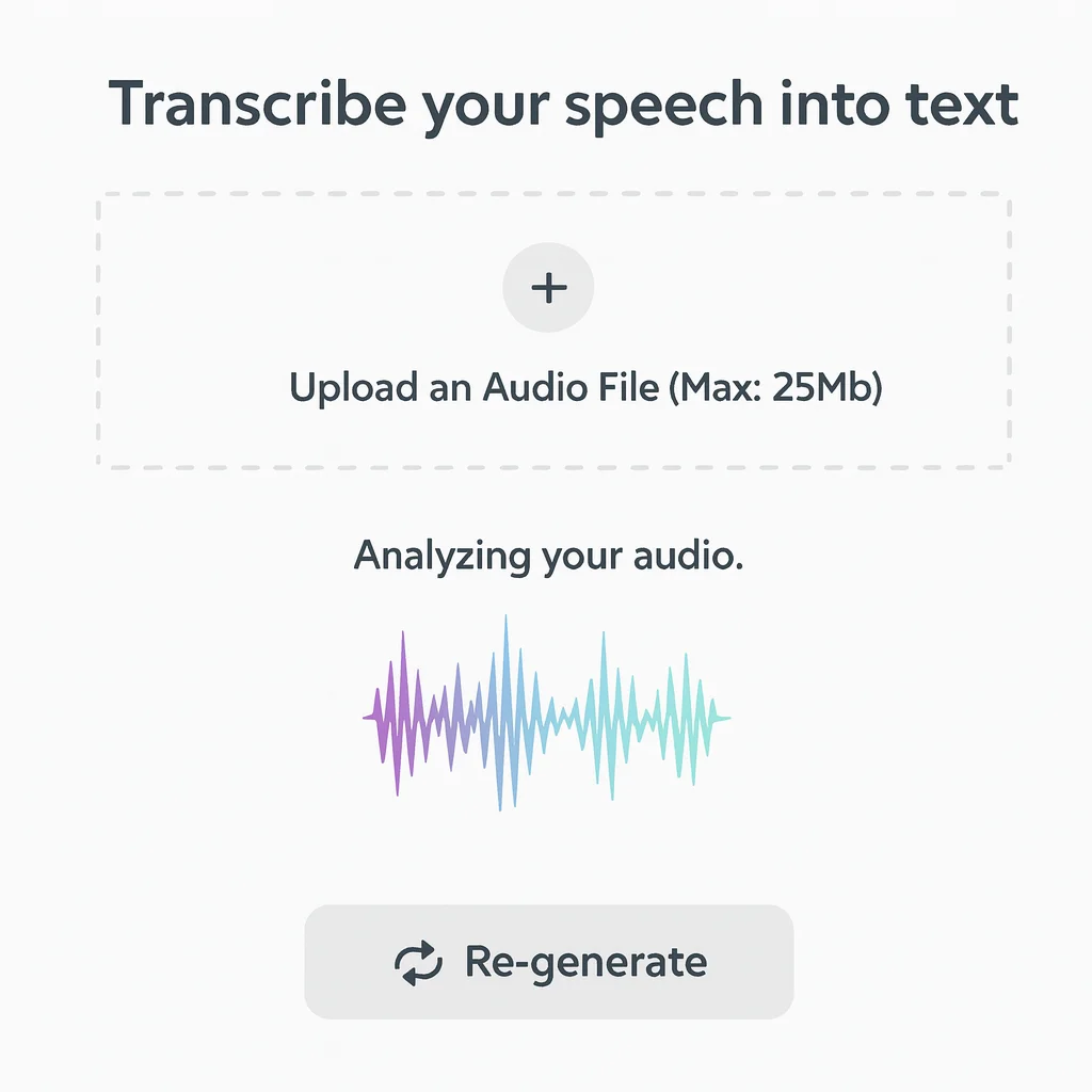 Upload, Analyze, Generate, Happy Customers.